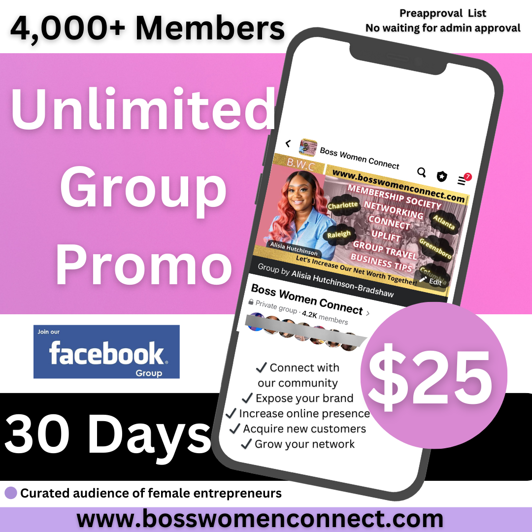 Facebook Group Promo 30 Days